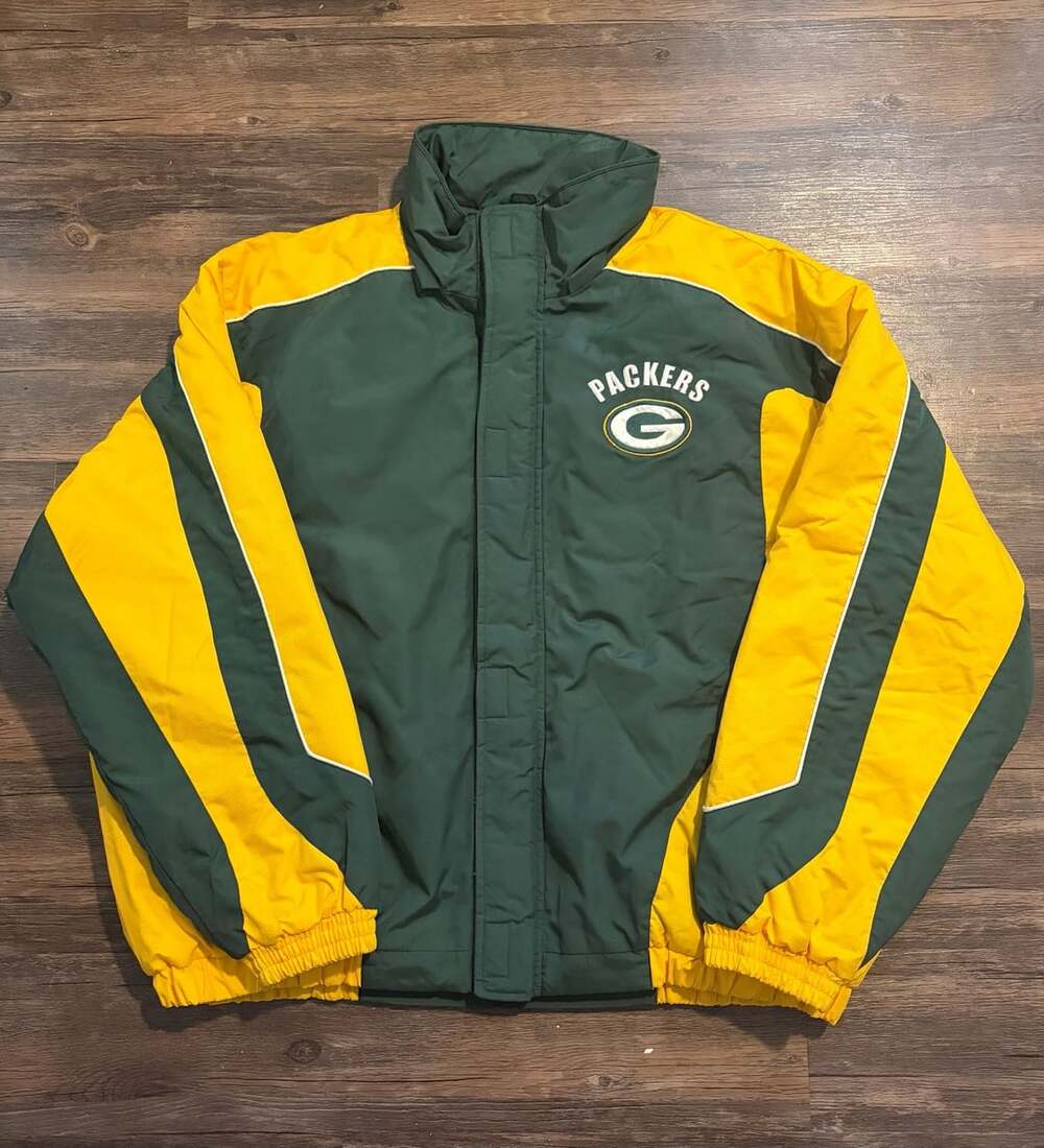 NFL Green Bay Packers Winter Jacket Size XXL Green Yellow
